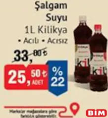 KİLİKYA ŞALGAM SUYU 1 L fiyat ve kampanya bilgisi
